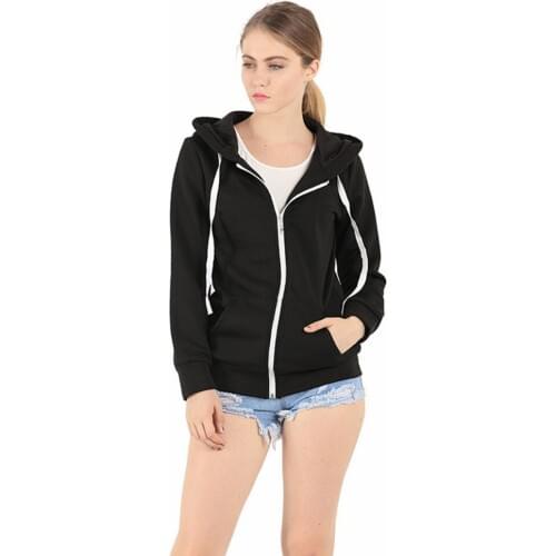 NORA TWIPS 2018 Autumn Women Hoodie Casual Zipper Solid Long Sleeve Hooded Pullover Sweatshirts Hooded Female Jumper