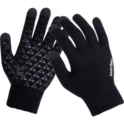 Women/Men Knitted Gloves Thicken Winter Warm Gloves Touch Screen Male Warm Wool Cashmere Gloves Winter Autumn Men Mitten Unisex