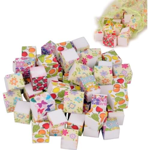 1Bag Nail Files Mix 2020 Flower Designs Colorful Sponge Block irregular Nail Polish Sanding Buffer 150 Grit Manicure Tools