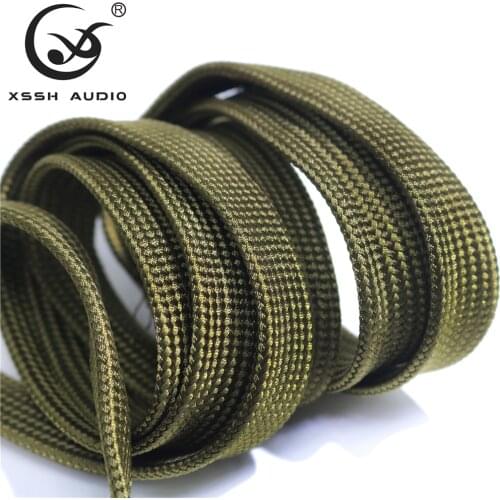 10 meters 5mm 8mm 15mm 20mm 25m Green Cotton Speaker Power Audio Wire Special Shock Absorber Braided Sleeve Cable Tube Sleeves