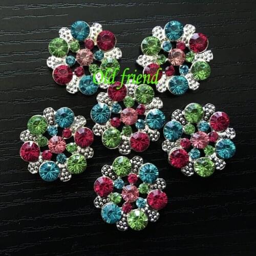 10pcs/lot, 23mm flower center buttons pearl embellishment for handmade flower, flat back rhinestone, hair accessories