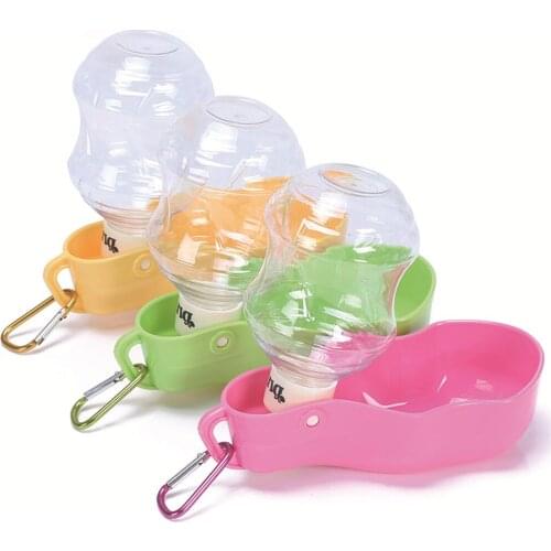 250ml/500ml Foldable Pet Water Bottle Portable Puppy Plastic Outdoor Travel Drinking Feeder Bowl Automatic Cat Dispenser Kettle