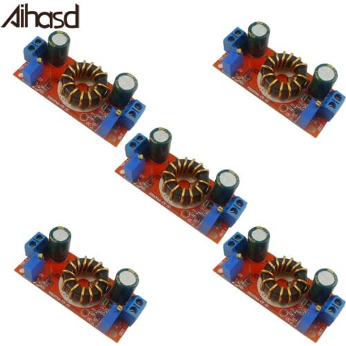 5PCS 10A DC-DC 4-32V to 1.2-32V Step Down Module Solar Charger Constant Voltage Current Adjustable Buck Converter LED Driver