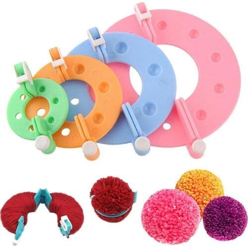 8 Pcs 4 Sizes Wool Ball Maker Knitted Tools Yarn Pompon Wool Ball Production Fluff Set Weaver Ball Plush Tools Wool Ball D5O3