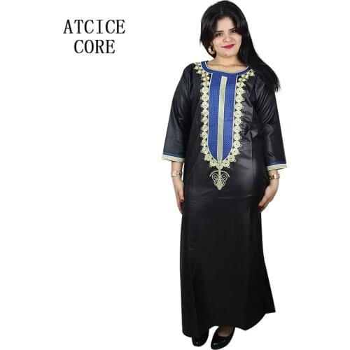 African dresses for woman soft material embroidery design dress LA029
