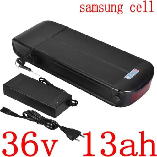 500W 36V 13Ah Rear Rack Ebike Lithium Battery 36V 10Ah 13Ah 15Ah Electric Bike Batteries use samsung cell With Layer Luggage