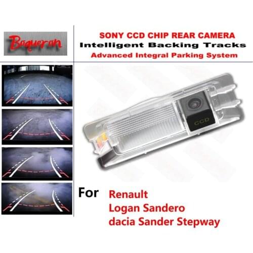 For Renault Logan Sandero dacia Sander Stepway CCD Car Backup Parking Camera Intelligent Tracks Dynamic Guidance Rear ViewCamera