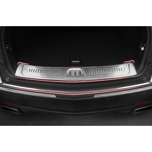 Car accessories For Cadillac XT5 2016 Stainless Steel Rear Inner Trunk Boot Bumper Guard Plate Protector Molding Trim