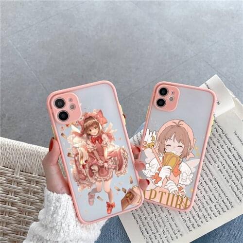 Card Captor Sakura Phone Case Matte Transparent for iPhone 7 8 11 12 s mini pro X XS XR MAX Plus cover funda