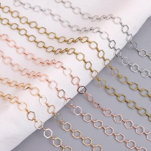 10mm Jewelry Necklace Bracelet DIY Chain Discovery Hexagon Charm Chain Handmade Jewelry Bag Clothing Chain Search Results