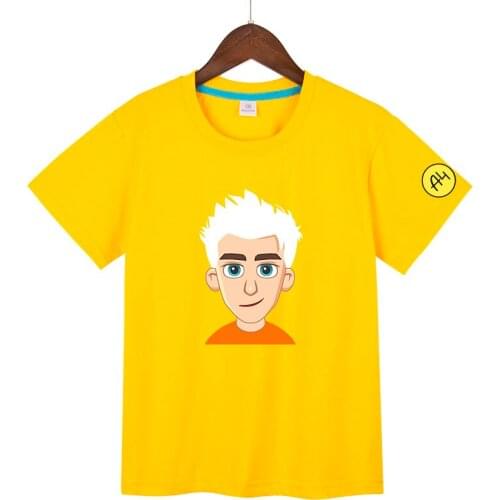 Merch A4 Childrens T-Shirt Cartoon Building Blocks Printing 100% Cotton Boy Girl Tops Tee Casual Fashion а4 мерч Kids Clothing