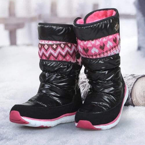 Dolakids Childrens Shoes New winter Outdoor Boots Waterproof Girls Boots Childrens Snow Ankle Boots Girls Winter Shoes