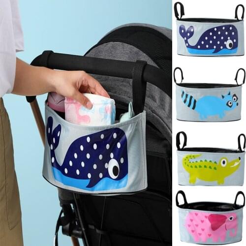 Baby Stroller Bag Waterproof Diaper Bag Nappy Pushchair Stroller Accessorie Baby Bottle Holder Large Capacity Cartoon Bag