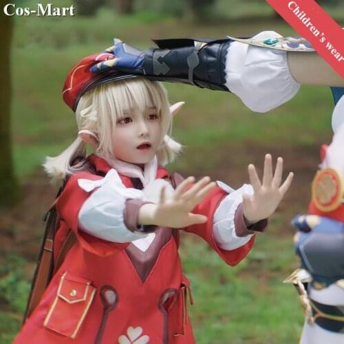Game Genshin Impact Klee Kids Cosplay Costume Sweet Cute Children’s Wear Uniform Christmas Day Activity Party Role Play Clothing