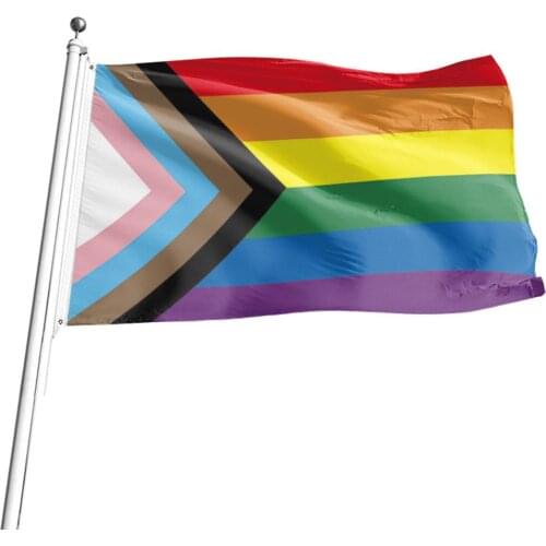 Homosexual LGBT Gay Pride Flag Banner Rainbow Bisexual Gay Progress Pride Flag For Party Outdoor Garden Yard Hanging Decoration