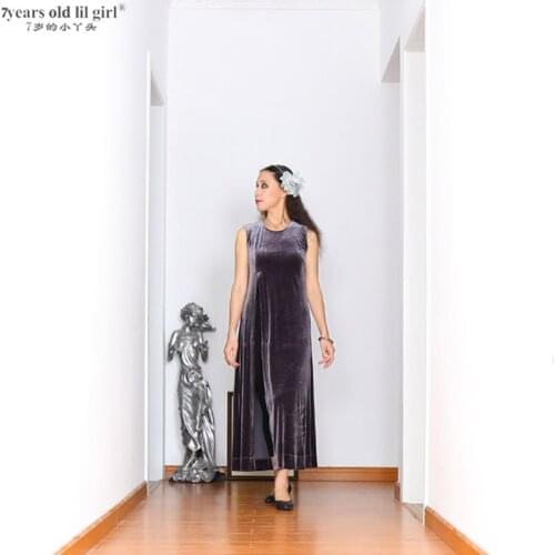 Bellydance Costume For Dance party Tribal Fusion Velvet Skirt With Open Slit