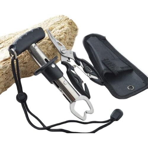 2pcs Fish Grip&Plier Nipper Snip Fishing Lure Pincer Scissor Cutter Lipgrip Remove Hook Fishing Tools NEW 2021