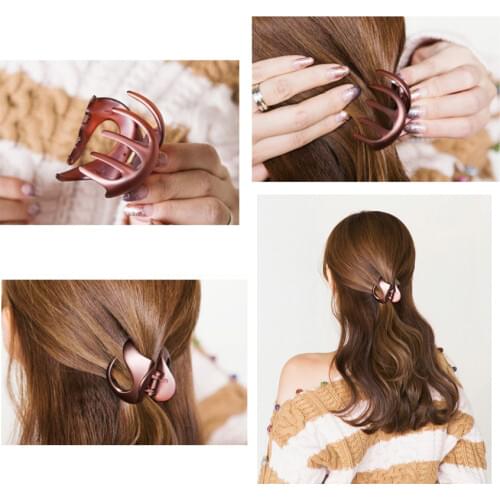 Fashion Hair Accessories Dull Polished Hair Clips Matte Effect Hairpins Octopus Hair Claw Elegant Hair Decoration for Women HC24