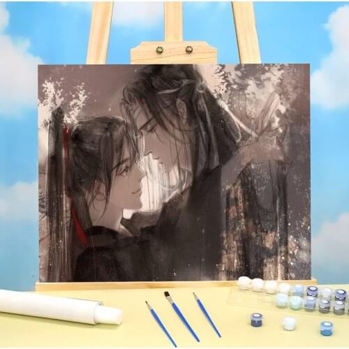 Mo Dao Zu Shi Coloring By Numbers Painting Kit Oil Paints 40*50 Boards By Numbers Wall Paintings For Handiwork