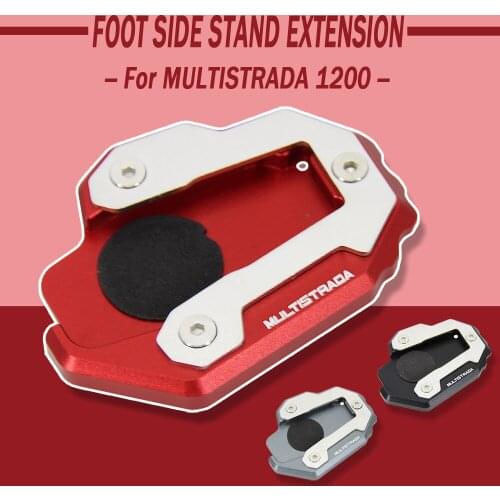 3 colors new CNC Motorcycle Side Stand Enlarge Pad Extension Plate FOR Ducati Multistrada 1200 MULTISTRADA 1200 accessories