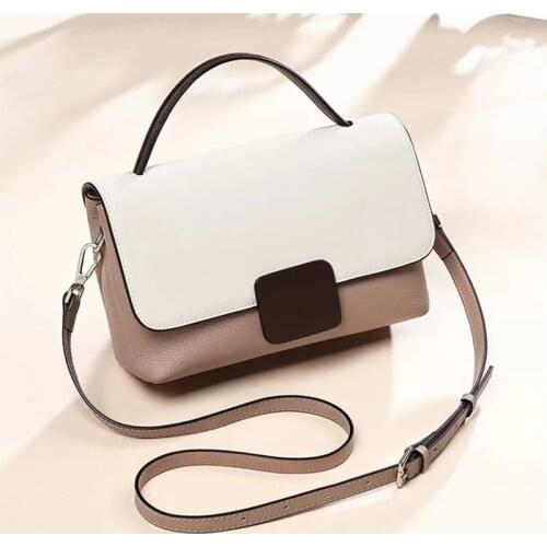 New style leather portable messenger bag womens leather soft ladies shoulder bag solid color simple handbag women mobile wallet