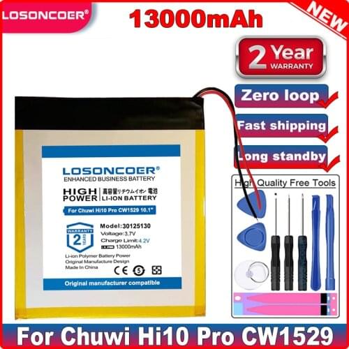 Newest 13000mAh CWI514 CW1529 Battery for Chuwi Hi10 Pro 10.1" Tablet Inner 30125130 Polymer Li-ion Batteries + Free Tools