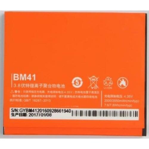 New battery for Xiaomi/MIUI BM41 Redmi1S Xiaomi 2A new mobile phone battery
