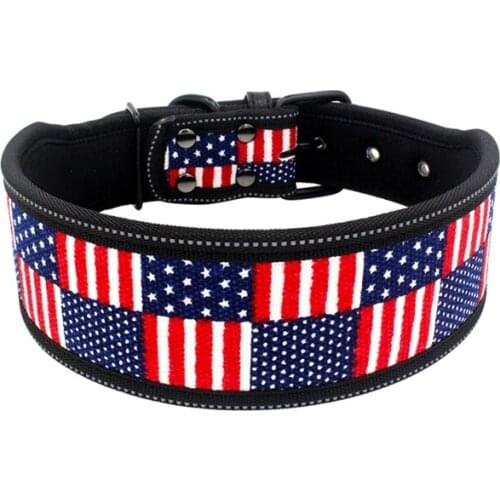 Pet Dog Collar Personalized Fashion Reflective Cat Collars Adjustable Pet Dog Collar Custom Puppy Collars For Medium Large Dogs