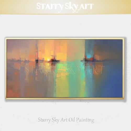 Excellent Artist Hand-painted High Quality Abstract Knife Acrylic Painting on Canvas Colorful Textured Knife Acrylic Painting