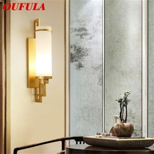 OUFULA Modern Wall Light Fixture 3 Color LED Luxury Sconce Indoor For Home Bedroom Living Room Office
