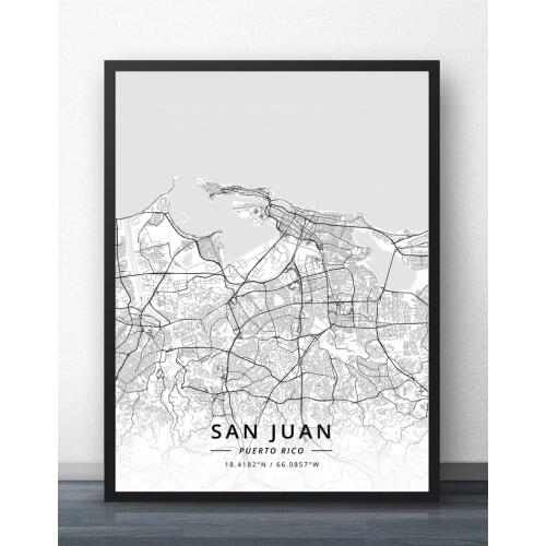 San Juan Puerto Rico Map Poster