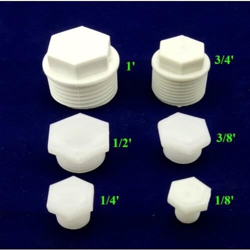 Plastic Barb Fitting Plug 1/8" 1/4" 3/8" 1/2" 3/4" 1" G(BSPP)