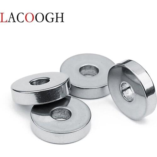 10pcs Stainless Steel Flat Round Beads 3*12mm Big Hole 4mm Spacer Bead fit Necklace Bracelets DIY Jewelry Making Findings