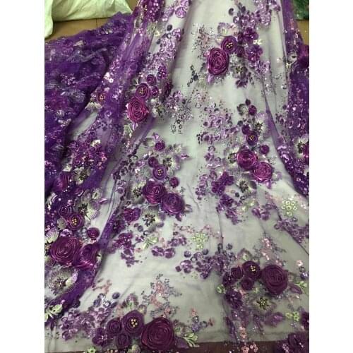 Polyester Lace high quality african cord lace SYJ-51128 Tulle lace latest nigerian french lace fabric with beads