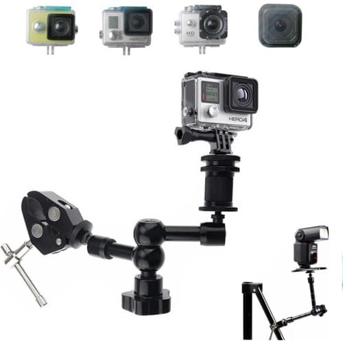 Adjustable Magic Joint hand Crab Clamp Mount for Nikon Sony DSLR for Gopro Hero 4 3 Xiaoyi SJCAM AEE Action camera accessory