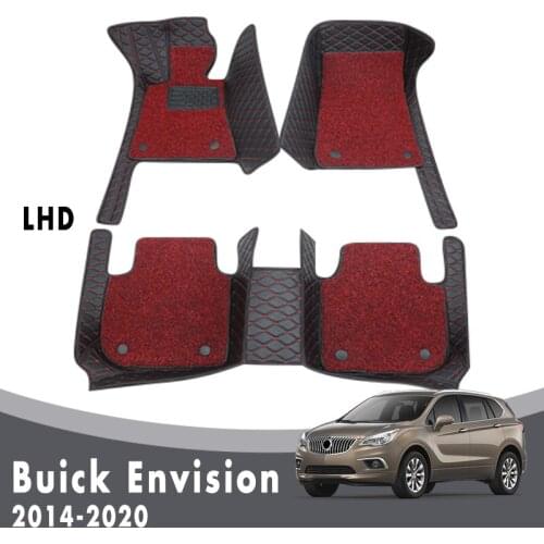 Luxury Car Floor Mats For Buick Envision 2020 2019 2018 2017 2016 2015 2014 Double Layer Wire Loop Carpets Interior Accessories