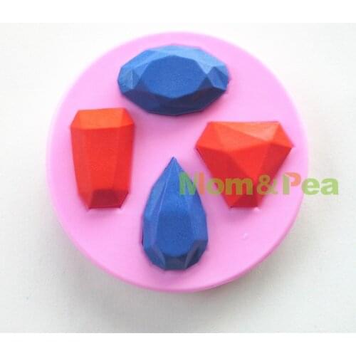 Mom&Pea 0576 Free Shipping Diamonds Shaped Silicone Mold Cake Decoration Fondant Cake 3D Mold