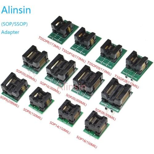 SOP8/SOP14/SOP16/SOP20/SOP28/SSOP8/SSOP16/SSOP20/SSOP28 TO DIP programmer adapter socket 150MIL 208MIL 300MIL 173MIL DIP8 DIP28