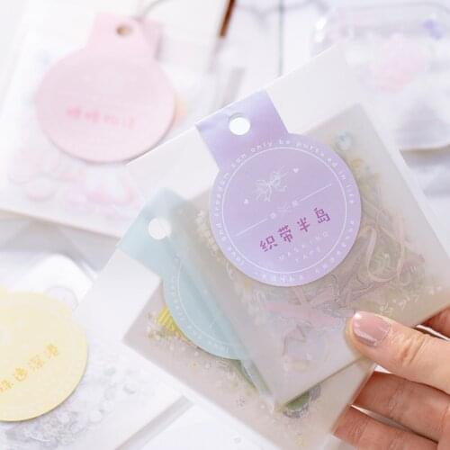 Old Object Wool Embroidery Sewing Box JunkJournal Decorative PET Stickers Scrapbooking Stick Label Diary Stationery Album