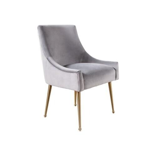 Factory direst sale modern simple style metal velvet sponge cushion dining chair with backrest comfortable stool for dining room