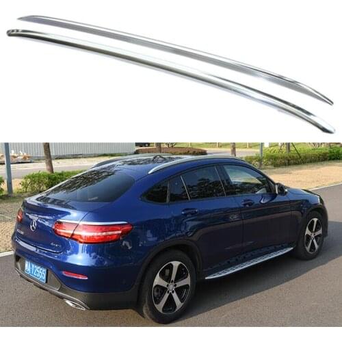 Aluminum Alloy Paste Installation Top Roof Rack Rail Luggage For Mercedes Benz GLC COUPE C253 GLC200 GLC260 GLC300 2016-2021