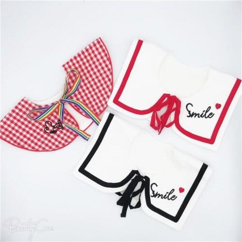 Japanese bib new cotton bib fake collar waterproof bib baby princess saliva towel childrens saliva pocket