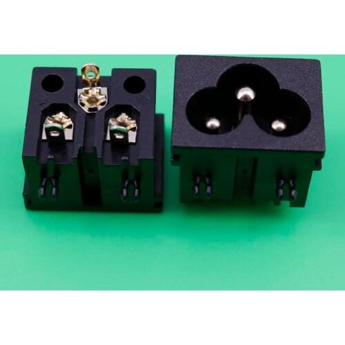 YuXi 1 Pcs 250V 2.5A 3 Pins IEC320 C6 Male Plug AC Power Inlet Socket
