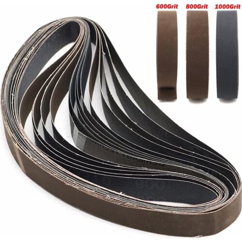 15pcs/set 760*25mm Sanding Sander Belts 600/800/1000 Grit Polishing Aluminum Oxide