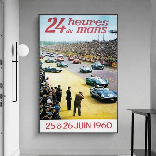 24 Hours of Le Mans 1969 Original Postes Nordic Posters Decorative Canvas Picture for Living Room Wall Art Painting Poster