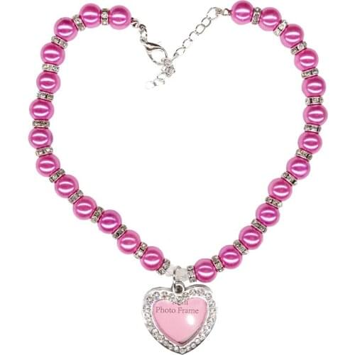 2017 ID Tags Pet Necklace Fashion Pet Puppy Dog Cat piggy Pearl Pet Accessories Love Pendant Pets Dogs Cats Collar & Ldads Jewel