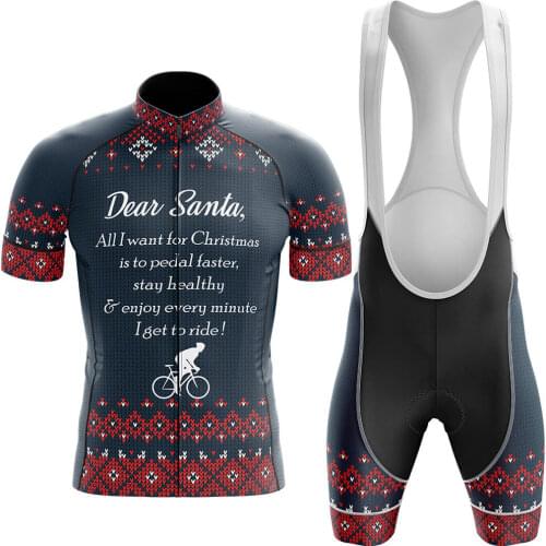 2021 A letter to Santa Cycling Sets Summer Cycling Jersey Set Road Bicycle Jerseys MTB Bicycle Wear Breathable Cycling Clothing