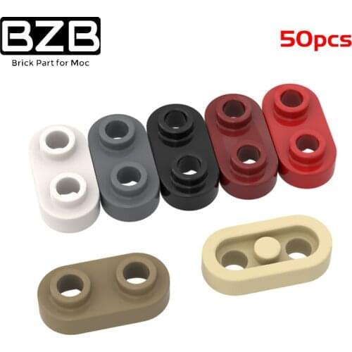 50PCS BZB MOC 35480 1x2 Round Corner Special Board High-tech Building Block Model Brick Parts Kids DIY Technical Toys Gifts