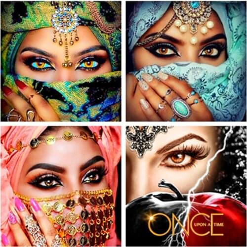 New Diamond Painting "Girl Wearing A Veil" Diamond Embroidery Diamond Mosaic 5D DIY Round Rhinestone Home Decoration Gift LY815