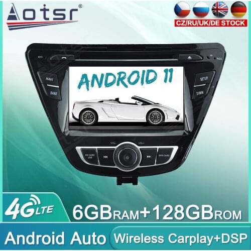 Android 11 128GB Car Radio DVD For HYUNDAI ELANTRA 2014 + Audio Multimedia Player GPS Navigation Auto Stereo Head Unit Carplay